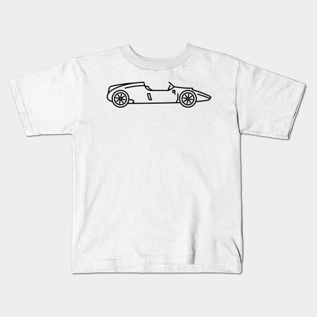 World Champ Car 1959 Cooper Climax T51 Brabham Kids T-Shirt by Radradrad